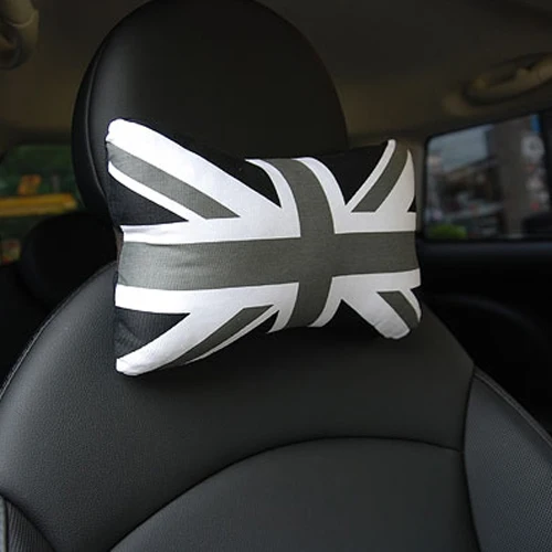 1pcs Gray Jack Автомобильный подголовник для шеи Уход Подушка для Mini Cooper Clubman Countryman R50 R53 R55 R56 R60 R61 F54 F55 F56 F60 автомобильные аксессуары - Цвет: 1pcs Gray Jack