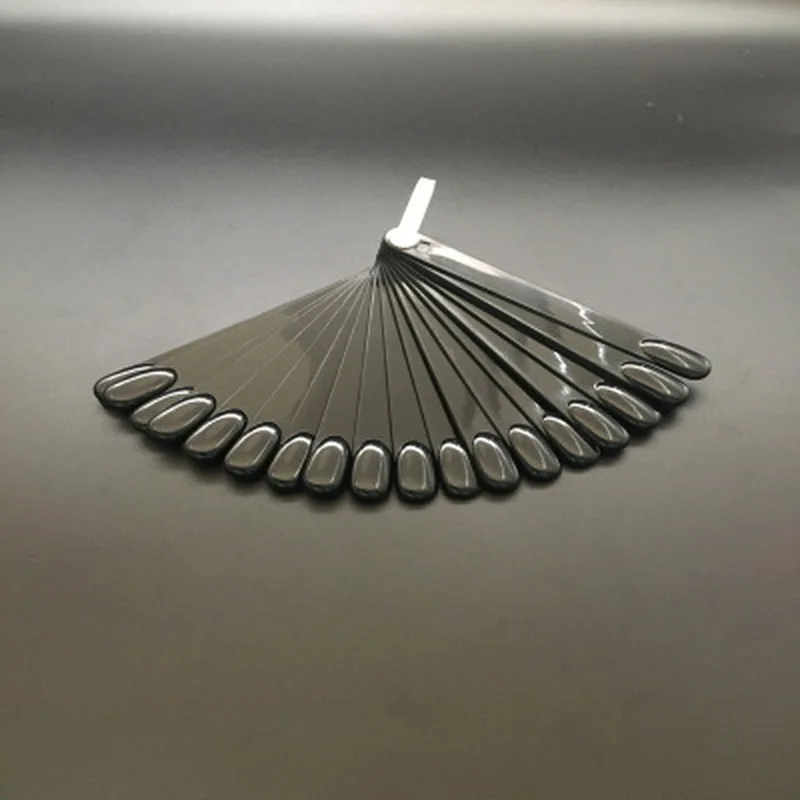 Цветная карточка накладные ногти для дизайна ногтей дисплей Овальный веер стиль