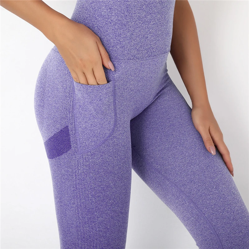 

Seamless Women's Tracksuit Dense Fabric Sports Suit High Elastic Workout Fitness Outfits Solid Color Yoga Sets Women Gym Clothes