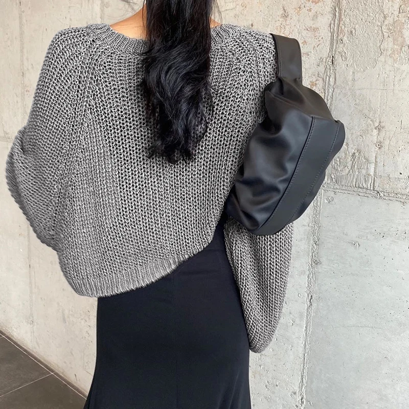 

Artsu 2020 Solid Loose Knit Cardigan Women Fashion Streetwear Sweater Jacket Femme Vintage Knitwear Outerwear Sweaters 41733