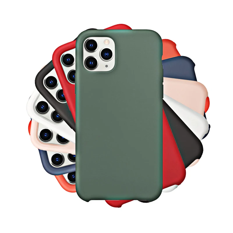 

Wholesale Liquid cool silicone case full protective shockproof custom phone cover For Iphone 11 pro max