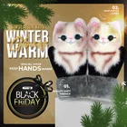Зимние теплые перчатки, Детские кашемировые варежки с имитацией кролика, Милые Плюшевые Пушистые варежки с полными пальцами, мягкие перчатки, варежки, зимние перчатки