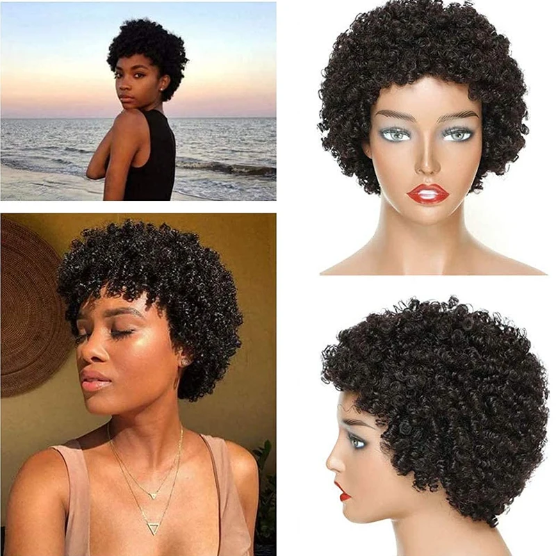 

Бразильские короткие вьющиеся человеческие волосы парики афро кудрявые вьющиеся человеческие волосы короткие вьющиеся афро парики для че...