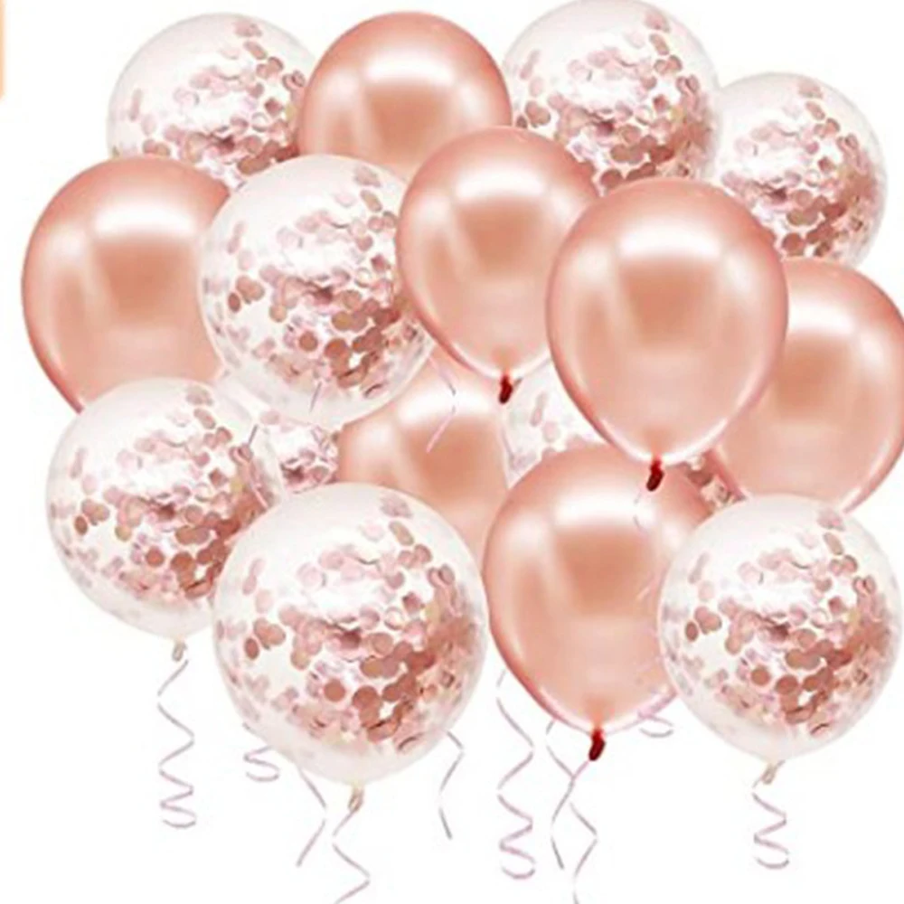 100 шт. шар цвета розового золота набор Конфетти украшения из воздушных шаров на