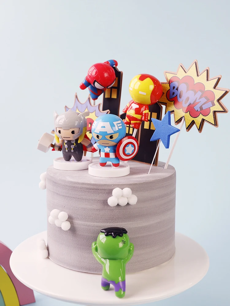 Игрушка-герой для мальчиков на день рождения топпер торта Халк капитан Железный