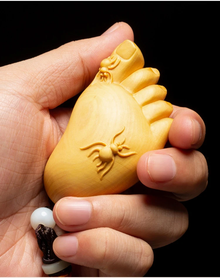 Маленькие ножки Lucky Boxwood креативная твердая деревянная китайская статуя ручная игрушка резьба по дереву