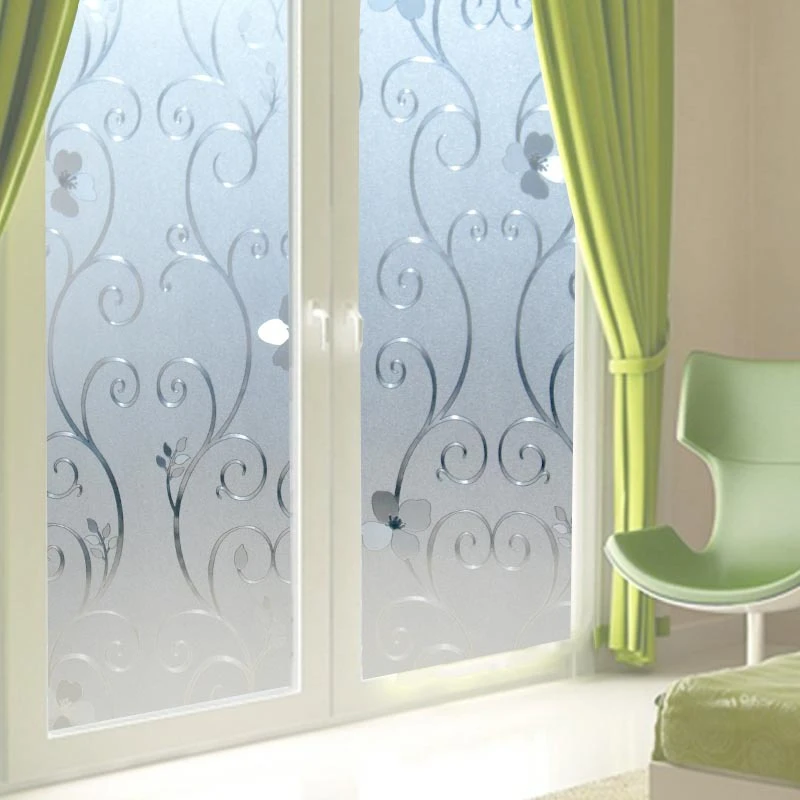 Антистатическая самоклеящаяся оконная пленка 1/2 метров на окно наклейки без клея