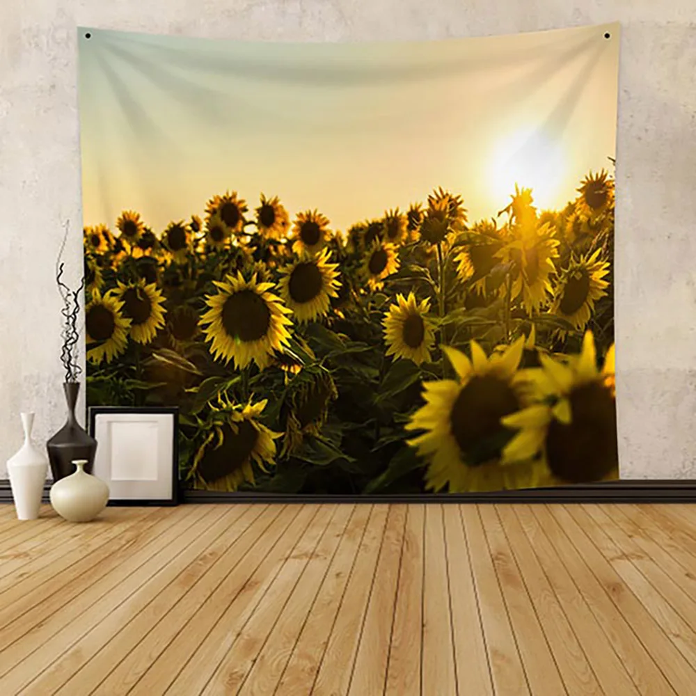 

Sunshine flower Tapestry Wall Hanging Sandy Beach Picnic Rug Camping Tent Sleeping Pad Home Decor Bedspread Sheet Wall Cloth