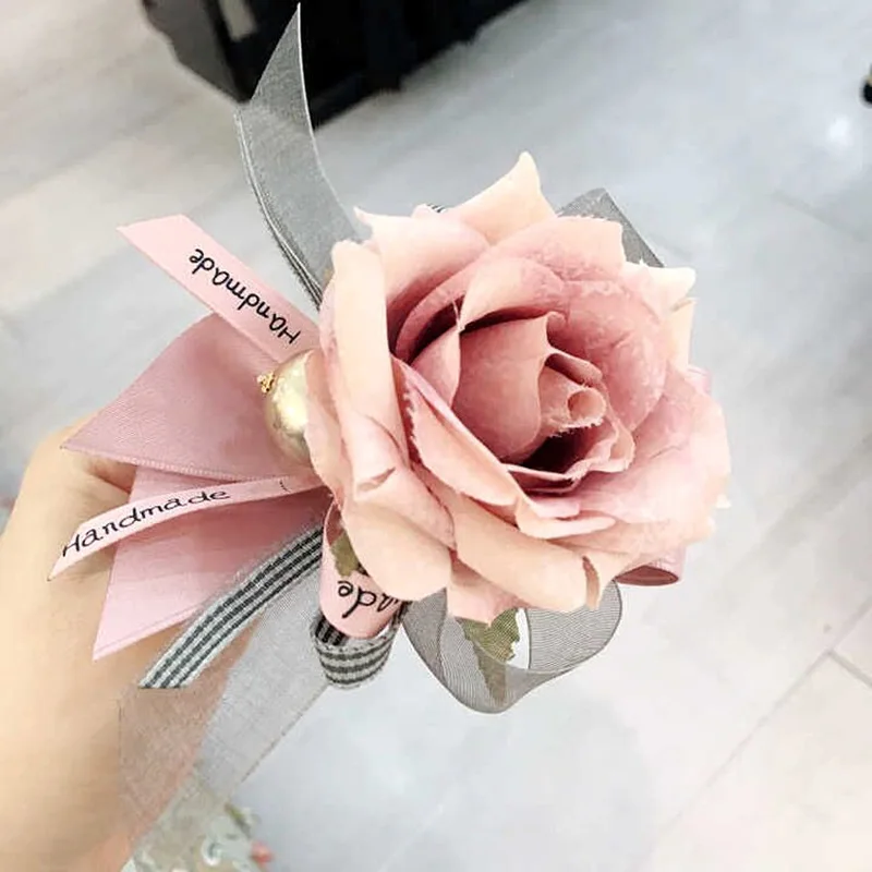 Японский Корейский простой галстук бабочка с большими цветами кружевной