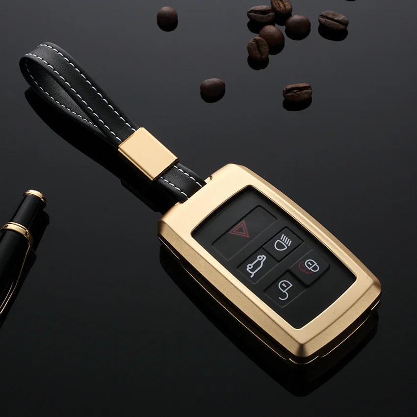 

MICOCHE For 2018 Jaguar E-Pace Crossovers XE XF F-Pace F-Type Coupe Aluminium Alloy Car Key Case Cover Auto Key Protector