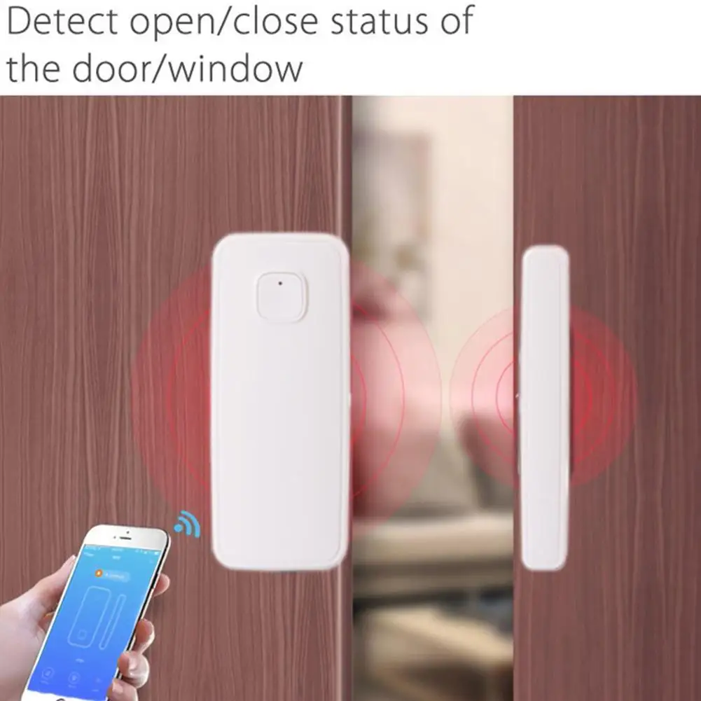 

Smart WiFi Door Sensor Window Sensor Door Open / Closed With Detectors Home Alarm Compatible APP Google Alexa Tuya S8P8