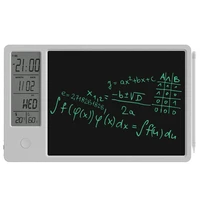 10 inch clock calendar lcd writing tablet digital graphic drawing weather pad temperature humidity display