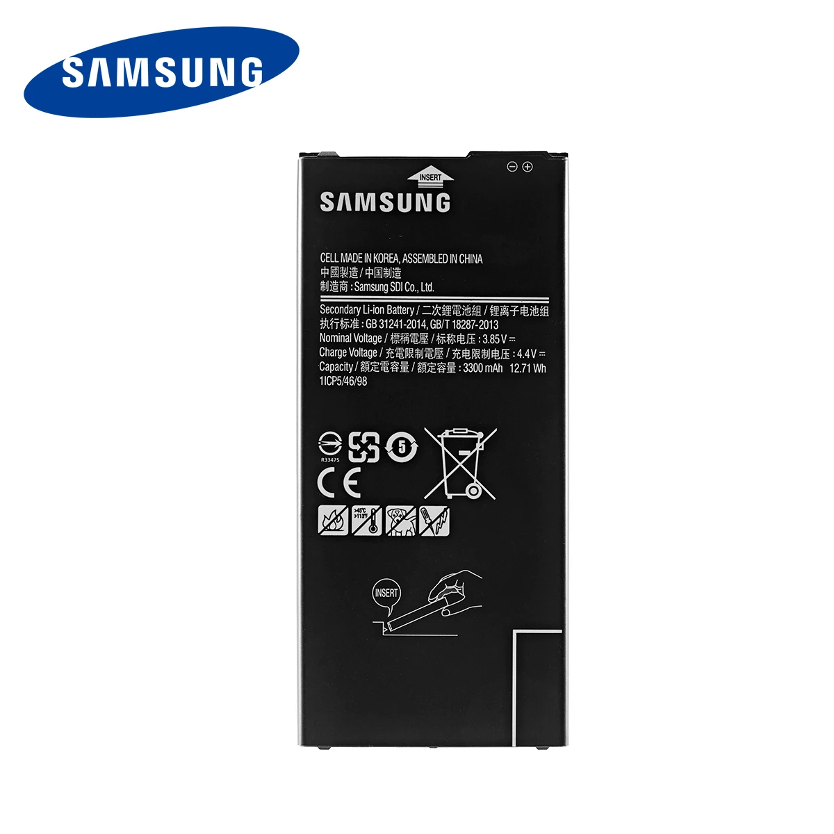 Оригинальный телефон SAMSUNG аккумулятор 3300 мАч для Samsung Galaxy J7 Prime On7 2016 G610 G615 G6100 2 Max |