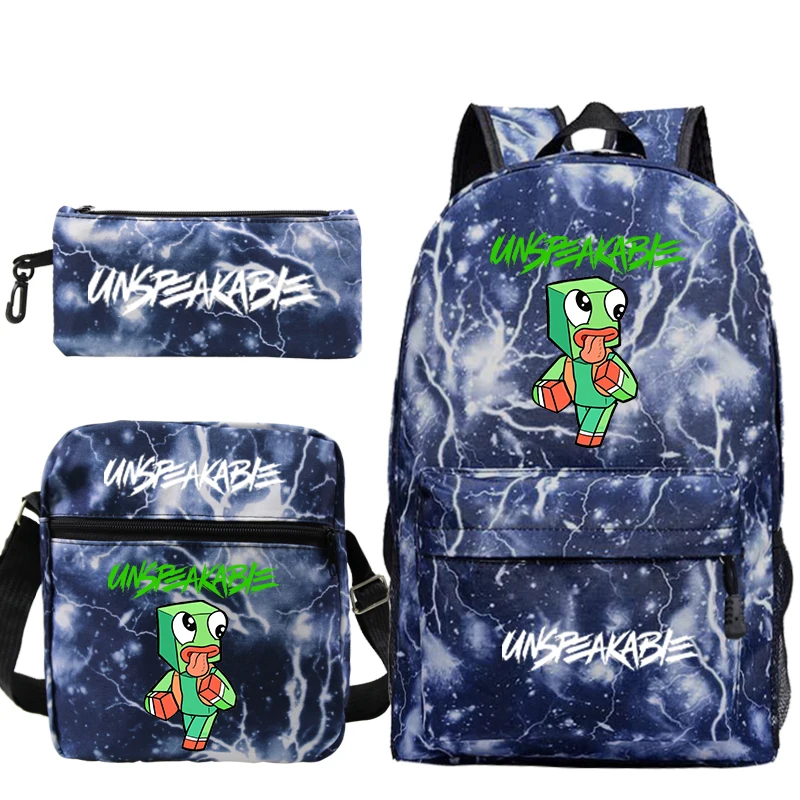 

Knapsack Unspeakable Backpacks Canvas Bagpacks Travel Mochila School Bags 3 PCS/set Backpack For Kids Boys Girls Casual Bag
