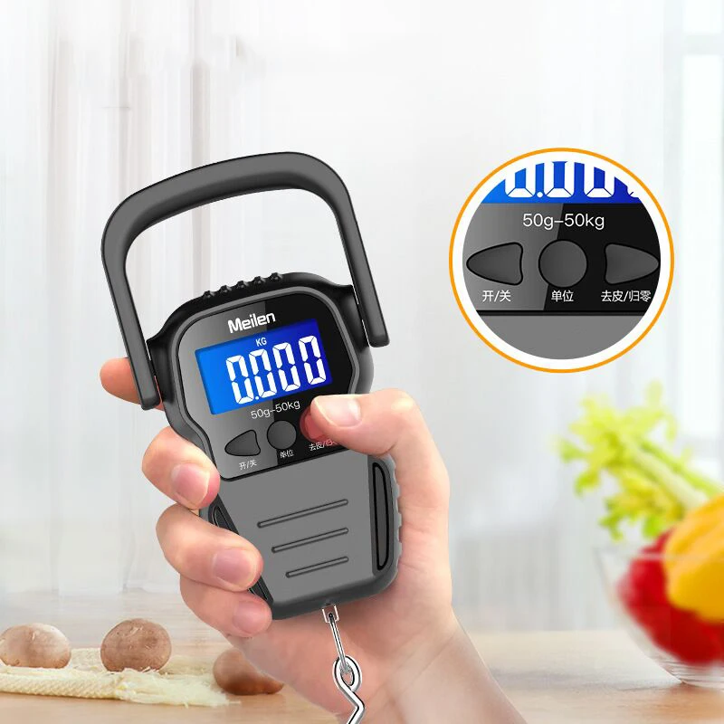 Портативный Мини цифровой ручной 50 кг 20 г рыболовный крючок подвесные весы