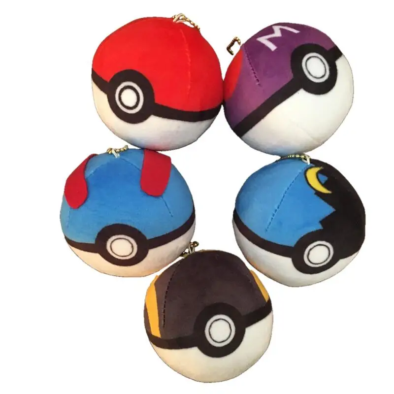 

1Pcs 8Cm Pokemon Anime Periphery Kawaii VariousStyles of Poke Ballstuffed Plush Toys Cute Backpack Decor Keychain Christmas Gift