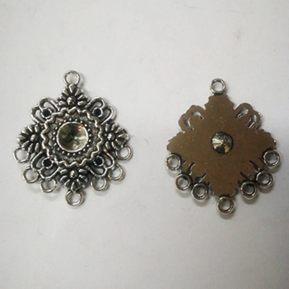 

Jewelry Findings Components Flower Earring Connector 31x26mm 5pcs