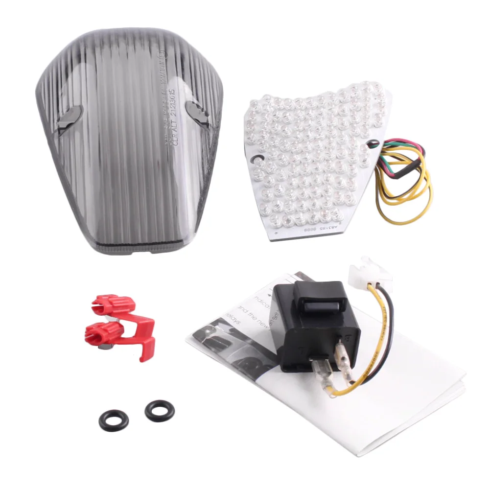 E-Mark мотоцикл интегрированный светодиодный задний стоп-сигнал поворотный