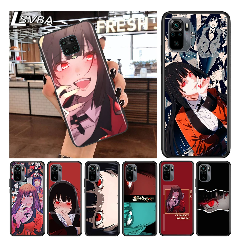 

Jabami Yumeko for Xiaomi Redmi Note 10 10S 9 9T 9S 9Pro Max 8T 8Pro 8 7 6 5 Pro 5A 4X 4 Soft Black Phone Case