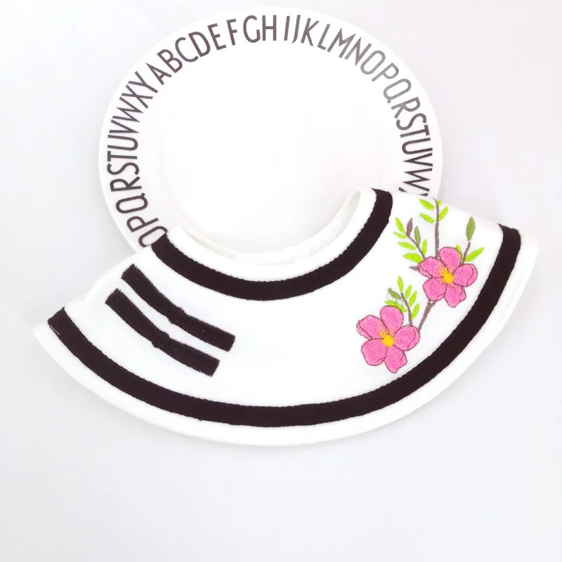 Korean baby princess saliva towel cotton bib embroidery color high quality children's birthday leave collar | Детская одежда и