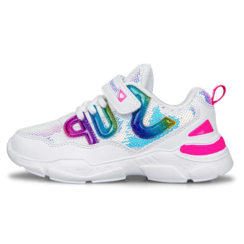 Детская обувь для девочек; Детские кроссовки; Красивая верхняя одежда; весенние повседневные кроссовки для девочек; детская дышащая обувь; 002D