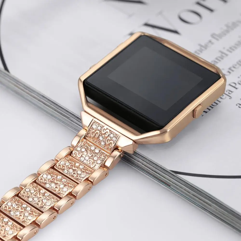 Oulucci нержавеющая сталь для Fitbit Blaze полосы с рамкой ремешок для часов сменный ремешок аксессуар ремешок для Fitbit Blaze ремешок