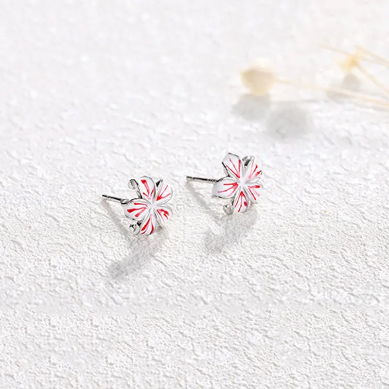 

PONYKISS Cute S925 Sterling Silver Minimlist Flower Stud Earrings for Women Fine Jewelry Accessory Party wholesale Gift