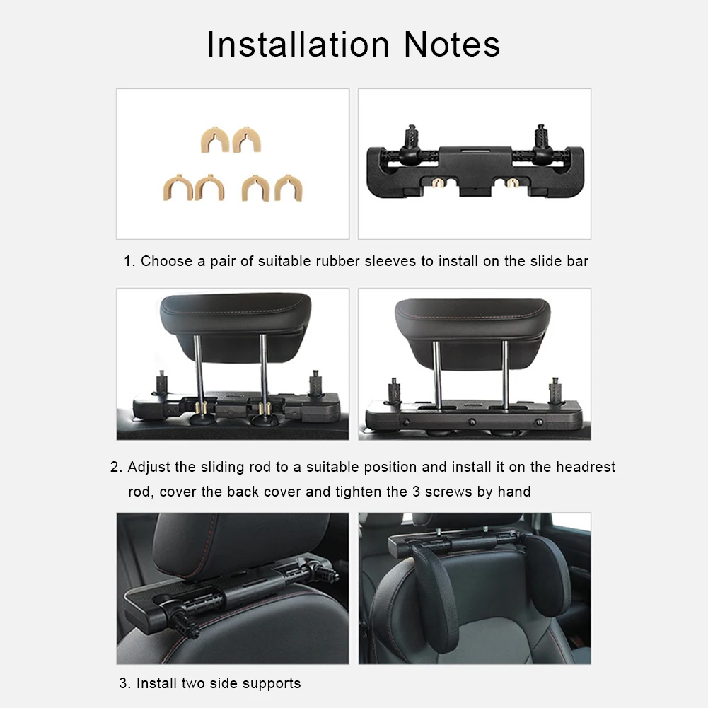 

2021 New Car Seat Headrest Pillow Neck Support Adjustable Sleeping Side Head Support Memory Foam Support U-shape Cushion