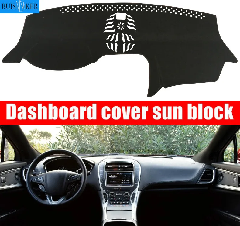 

TOMMIA For Lincoln MKX 15-17 Dashboard Pad Cover Dash Mat Anti-Sun Velvet Instrument