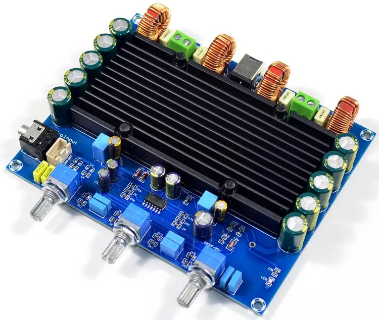 

Плата цифрового усилителя мощности TPA3116 dual chip 100W * 2