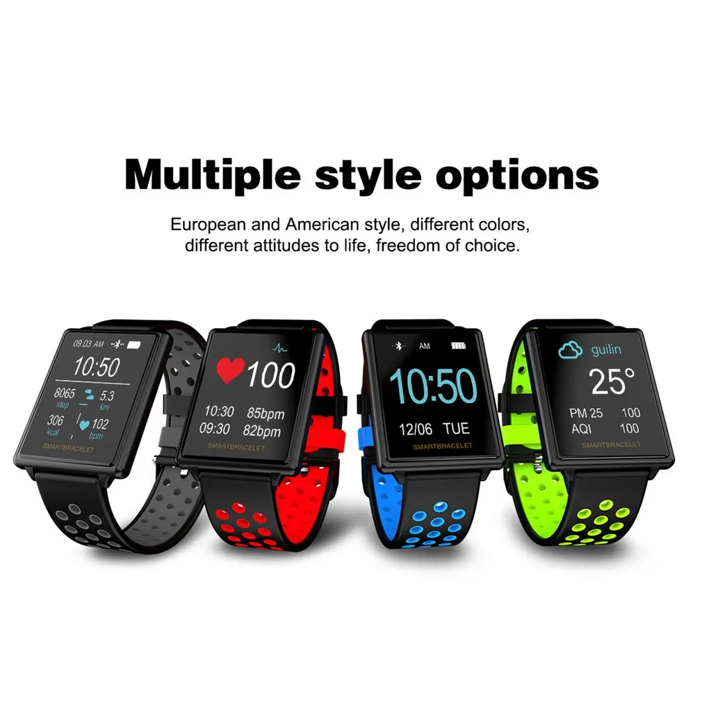 F8 Bluetooth Смарт браслет монитор сердечного ритма 1 44 дюймов TFT экран шаги расстояние