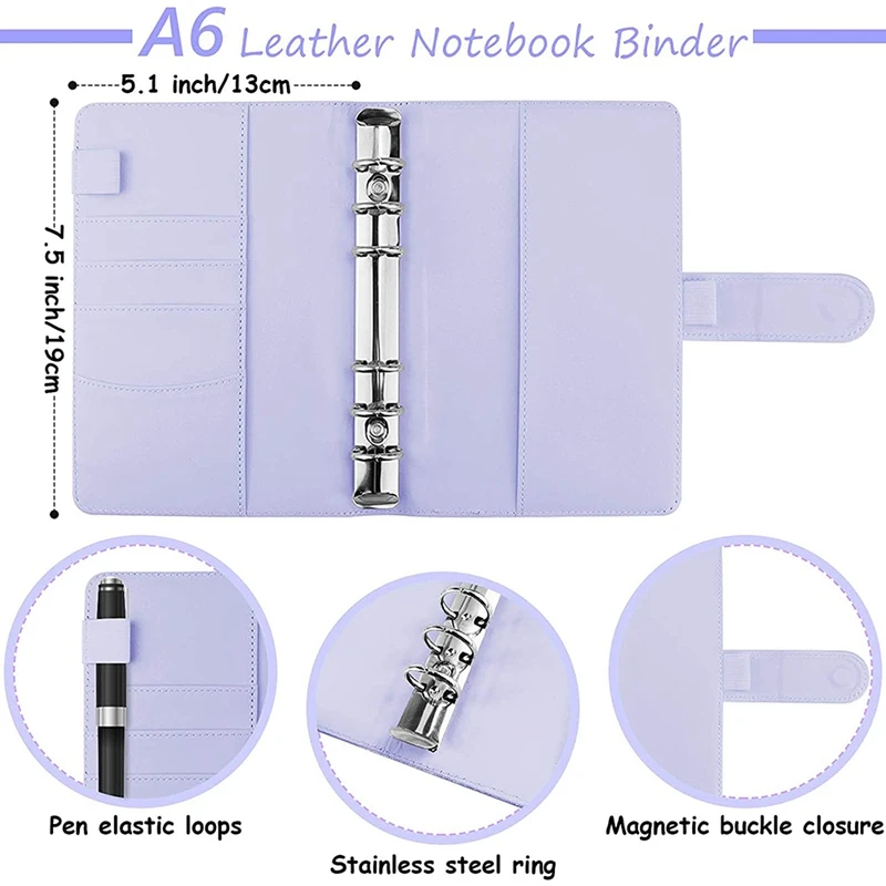 A6 PU Notebook Binder And 12 Envelopes System Budget Planning Organizer Money Cash Envelope | Канцтовары для офиса и дома