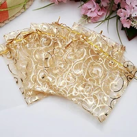 hot sales 25 pcs drawstring gifts pouch mini exquisite figure organza jewelry gift storage pouch for wedding