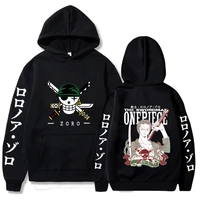 one piece anime hoodie print pullover tops long sleeve loose casual fashion uniex