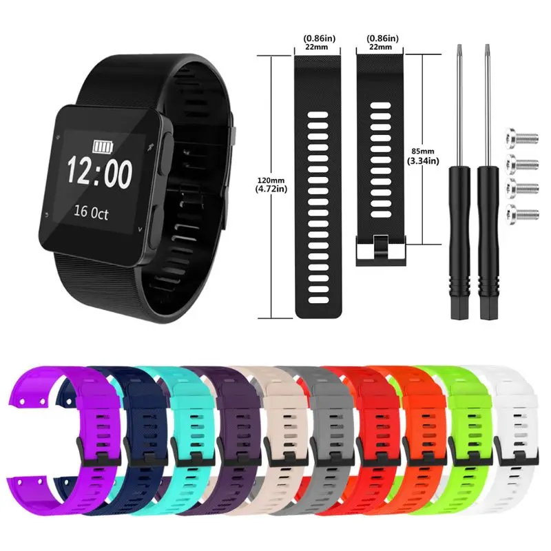 

Soft Wristband Metal Clasp Watch Strap for garmin forerunner 35/30 Smart Watch