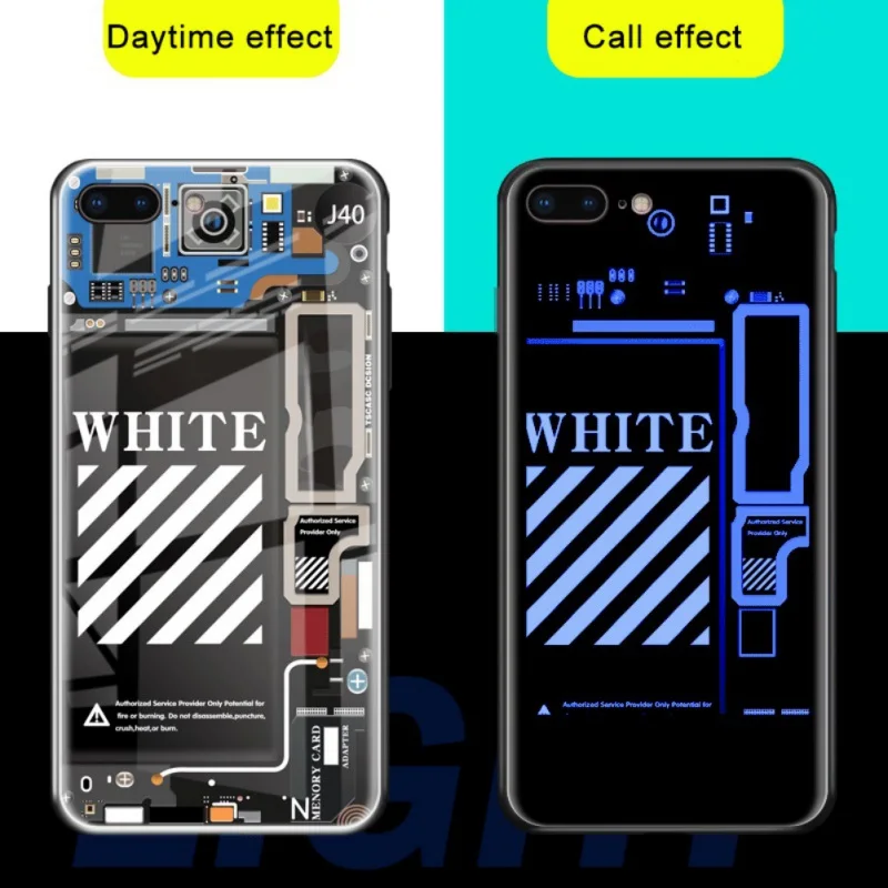 Чехол для телефона для iphone/XS/XR/XS MA/6/7/8 S/Plus/11/11pro/11pro MAX Голосовая активированная светящаяся защитная задняя крышка для мобильного телефона