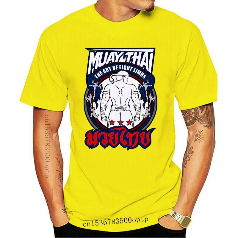 

Новая футболка Муай Тай истребитель с сильной спиной Тайланд боевое искусство ММА Мужская футболка с круглым вырезом и коротким рукавом по...