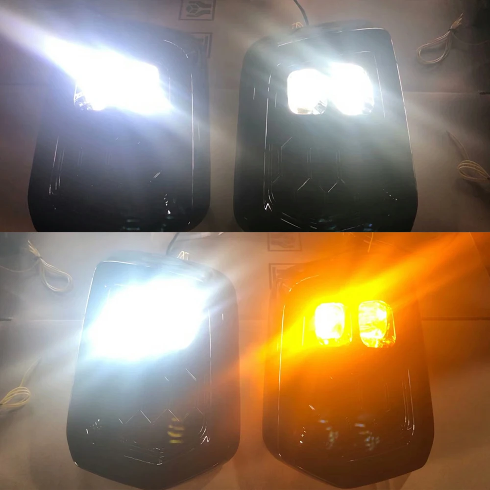 2 шт. светодиодный DRL Дневной светильник автомобильный фары ABS противотуманная