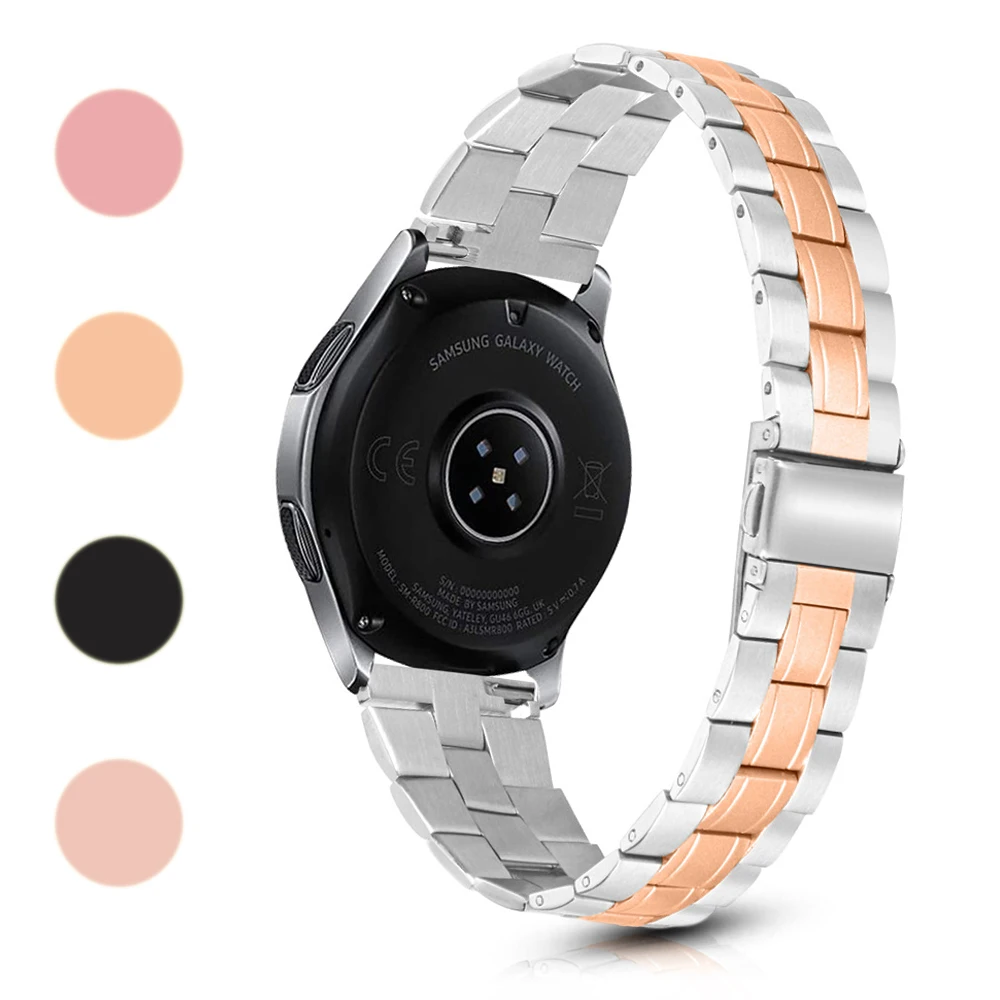 

Ремешок из нержавеющей стали для Samsung Galaxy Watch 3 45 мм/46 мм/Gear S3, двухцветный браслет для наручных часов, 22 мм, Huawei GT 2