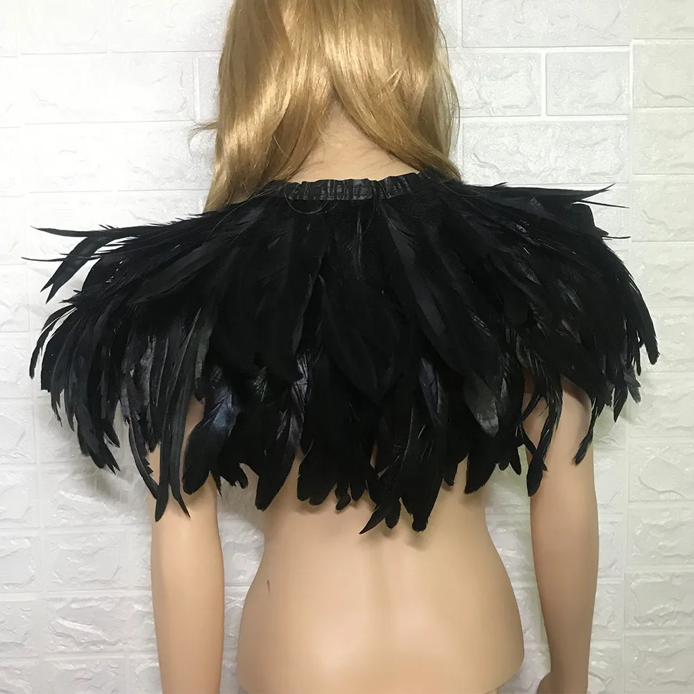 Накидка с перьями накидка палантин вечернее платье натуральными Петушиными