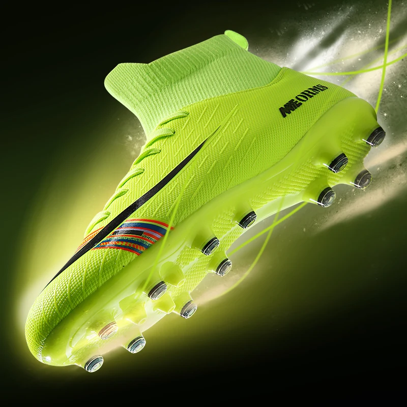 Мужские тренировочные футбольные бутсы AG TF подошва уличные высокие мужские