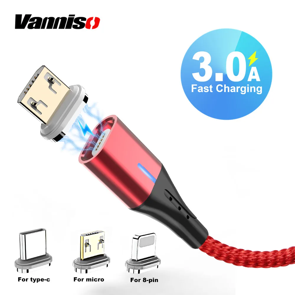 Магнитное зарядное устройство Vanniso кабель Micro USB 3 0 для iPhone XS Samsung Xiaomi быстрая