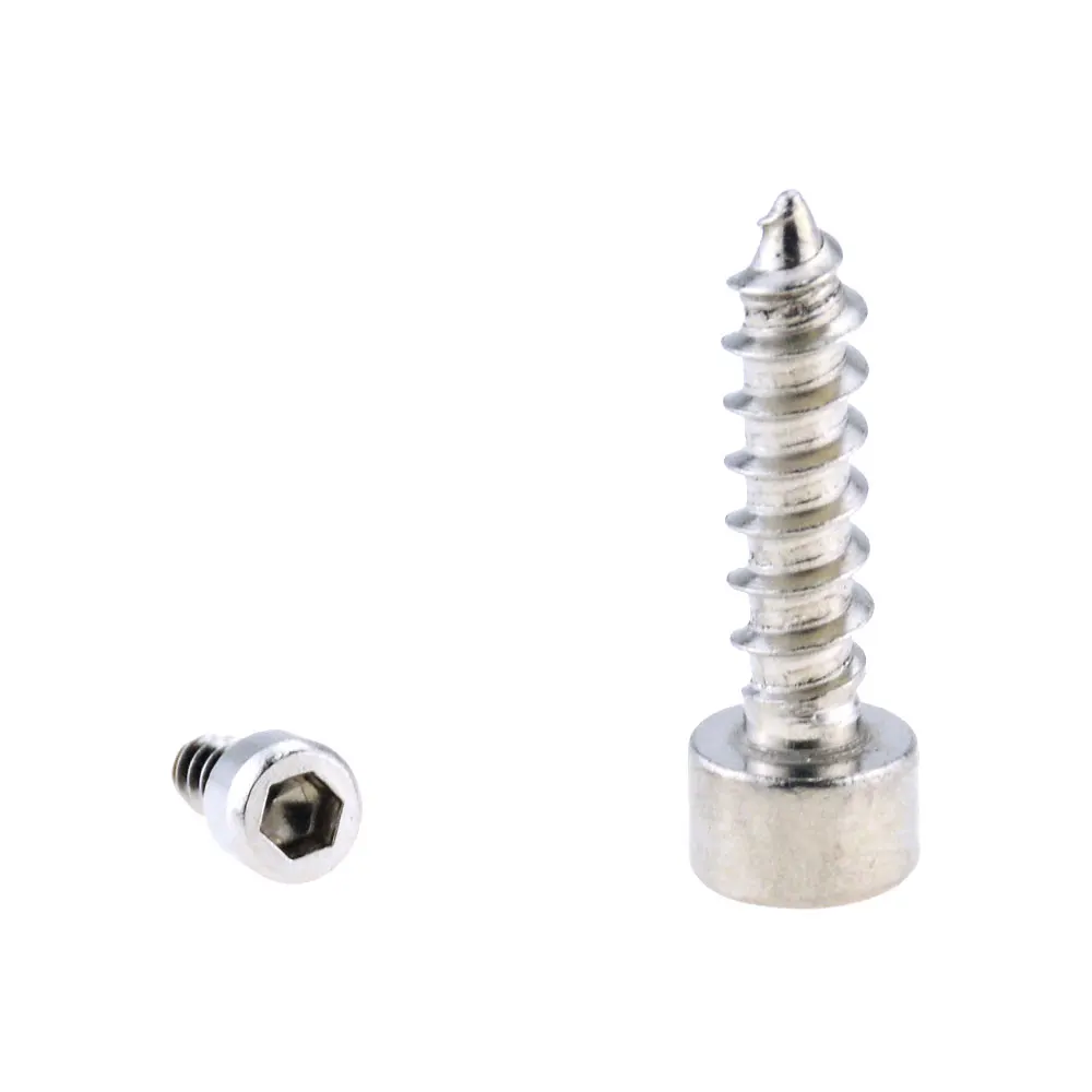 100pcs/Lot M2/M2.6/M3 Metric Thread 304 Stainless Steel Hex Socket Head Cap self tapping Screw Bolts | Обустройство дома