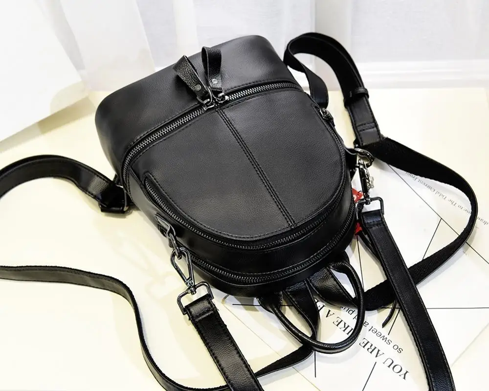 Кожаный мини рюкзак 2019 новый тренд Модный женский студенческий уличный Ins Super Fire