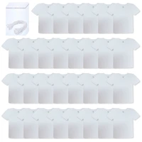 30 pcs sublimation air freshener blanks car scented hanging felt white fragrant sheets with 30 pieces bags