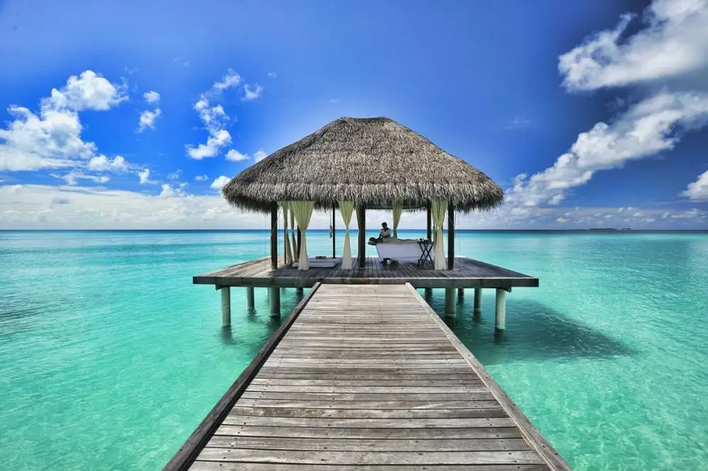 Шелковый постер с принтом тропического пляжа домашний Настенный декор 24x36