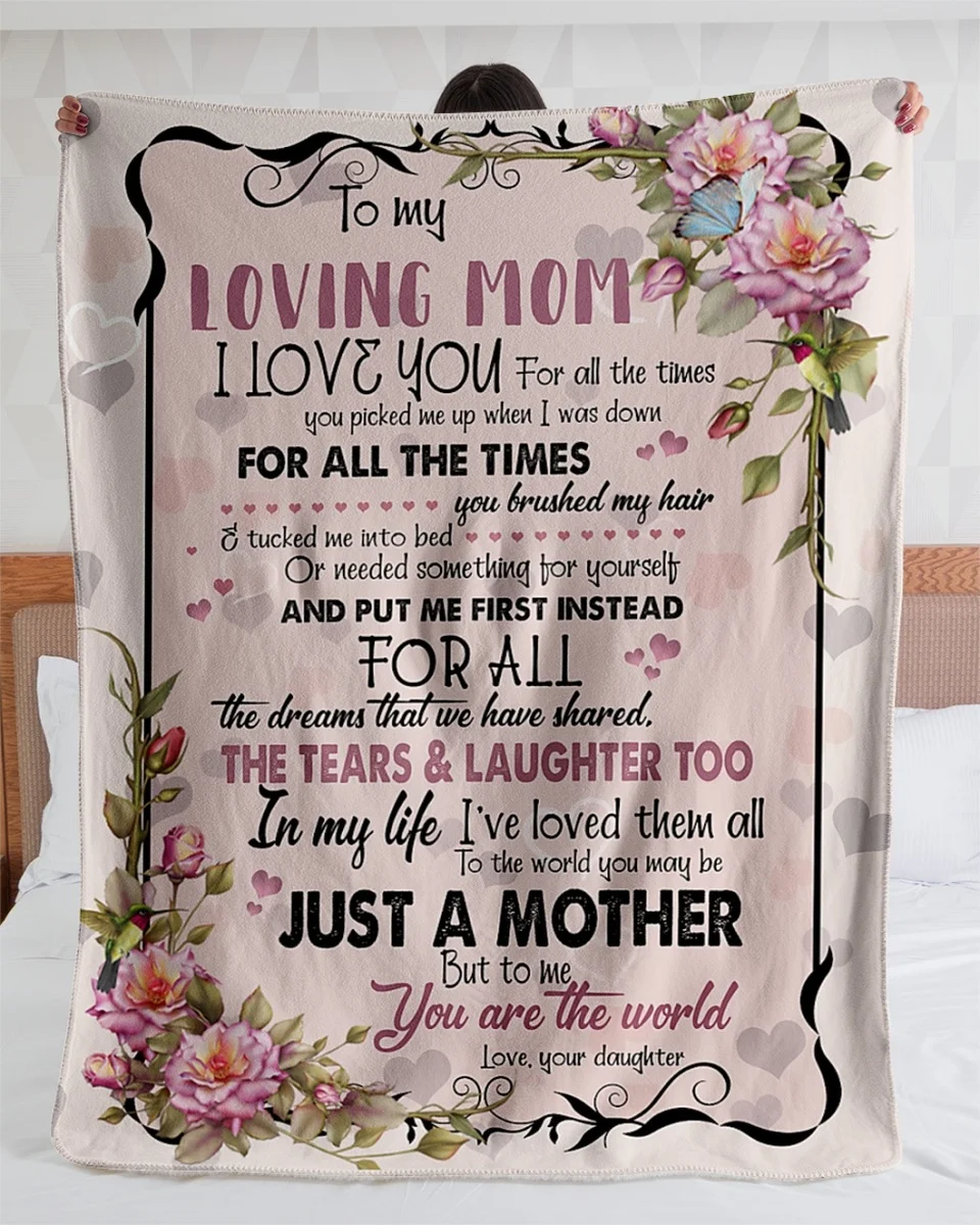 Give my mother your little girl blanket | Comfortable and high-quality wool Sherpa woven Mother's Day gift Дом и сад