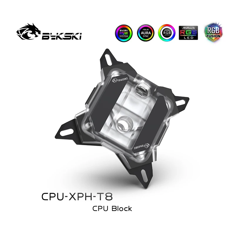 Водяной блок для процессора Bykski INTEL LGA1150 1151 1155 1156 2011 2066 1366 12 в RGB или 5 В RBW|Жидкостные
