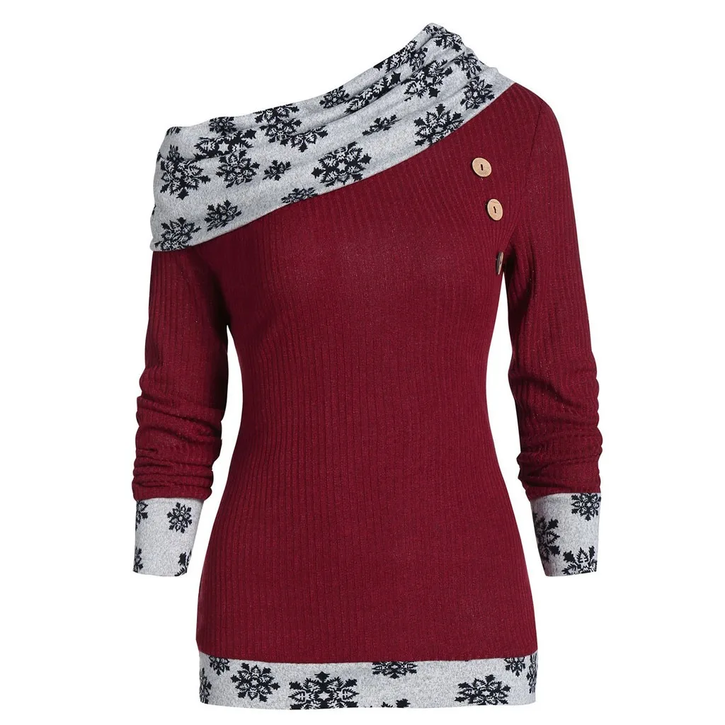 Женская толстовка большого размера топ с косой воротничком и принтом в виде