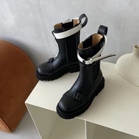 2021 womens shoes winter high end designer chelsea high heels all match womens thick soled boots ladies fashion casual boots